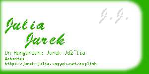julia jurek business card